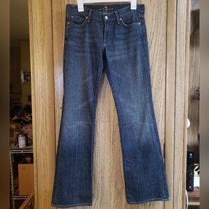 7 FOR ALL MANKIND Bootcut Jeans Size 29 Dark Wash Low Rise Denim Classic USA